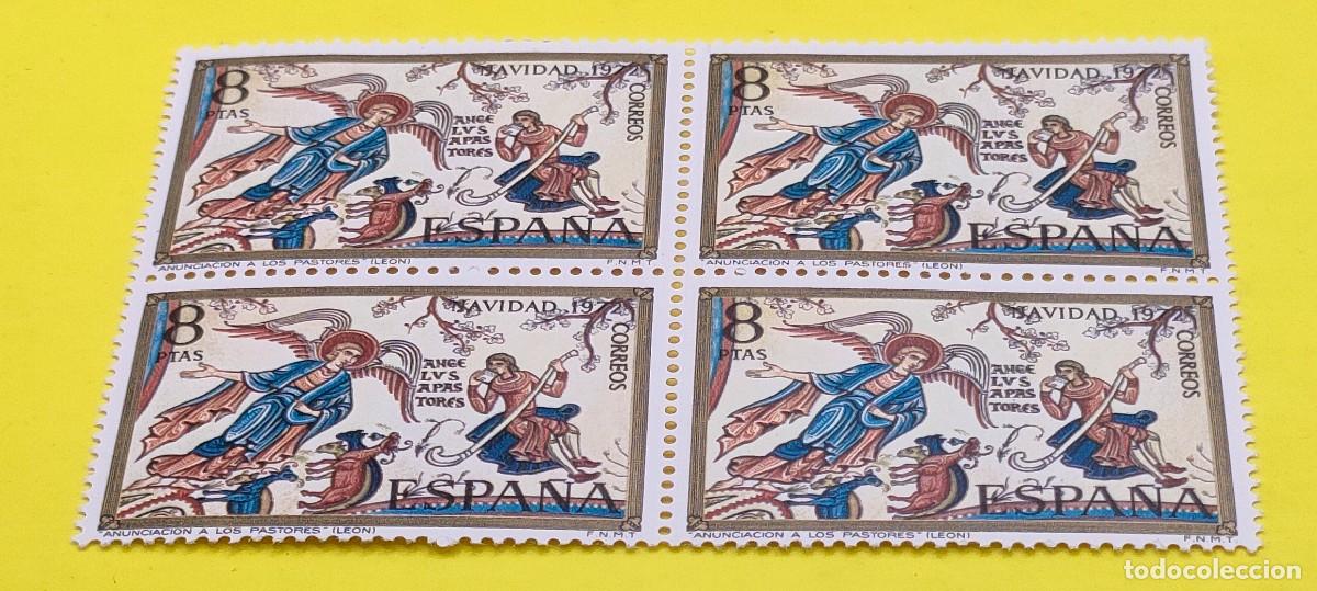 Sellos: Espa&ntilde;a 1972. Edifil 2116. Navidad. Pinturas de la Bas&iacute;lica de S. Isidoro (Le&oacute;n). Nuevos. Bloque de 4
