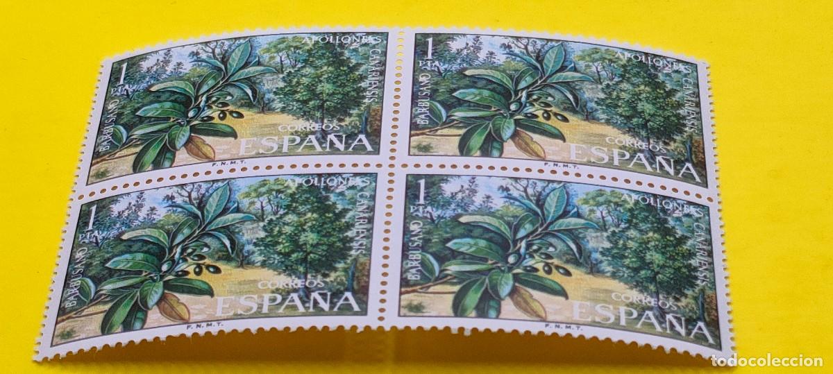 Sellos: Espa&ntilde;a 1973. Edifil 2120. Flora. Barbusano. Nuevos. Bloque de 4