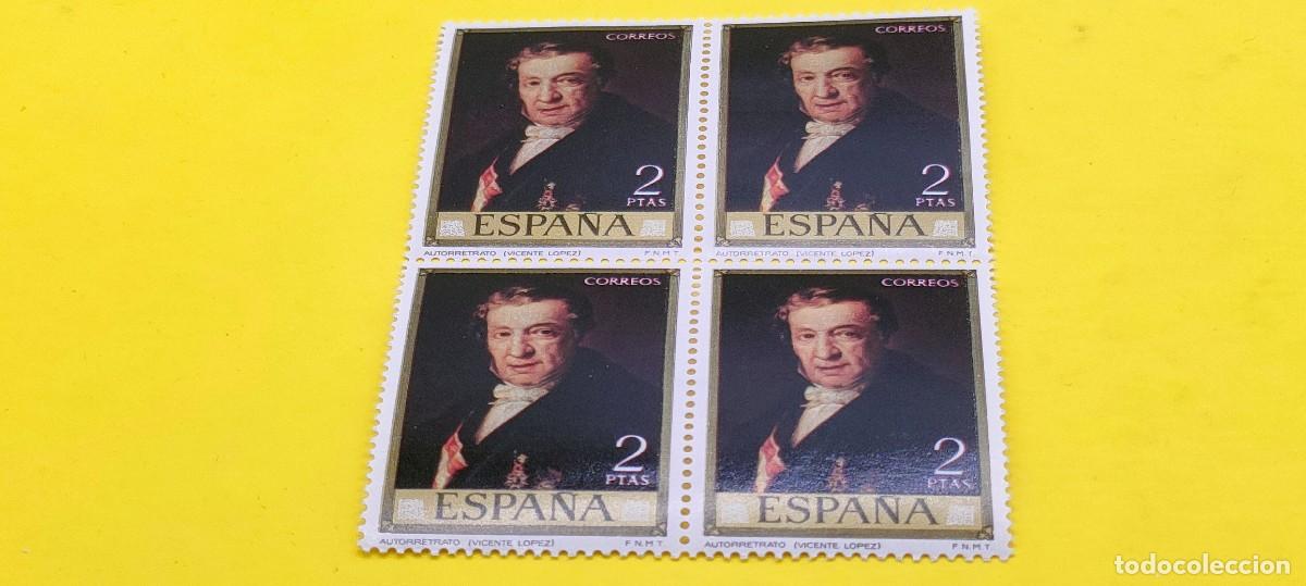 Sellos: Espa&ntilde;a 1973. Edifil 2147. Vicente L&oacute;pez Porta&ntilde;a. Autorretrato. Nuevos. Bloque de 4
