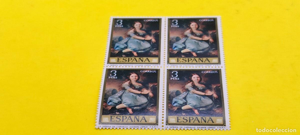 Sellos: Espa&ntilde;a 1973. Edifil 2148. Vicente L&oacute;pez Porta&ntilde;a. La Se&ntilde;ora de Carvallo. Nuevos. Bloque de 4