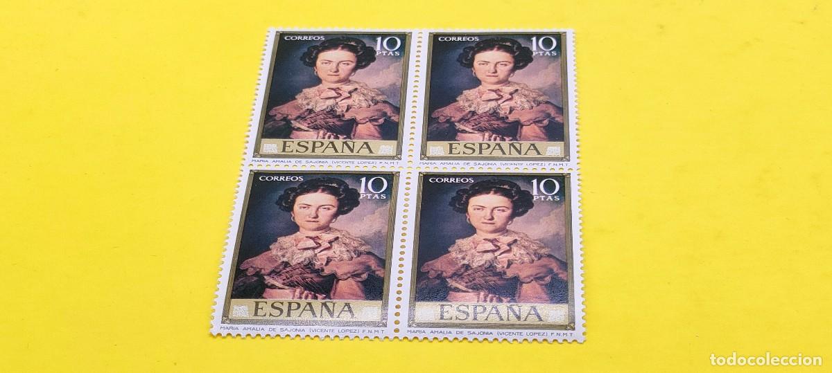 Sellos: Espa&ntilde;a 1973. Edifil 2152. Vicente L&oacute;pez Porta&ntilde;a. Mar&iacute;a Amalia de Sajonia. Nuevos. Bloque de 4