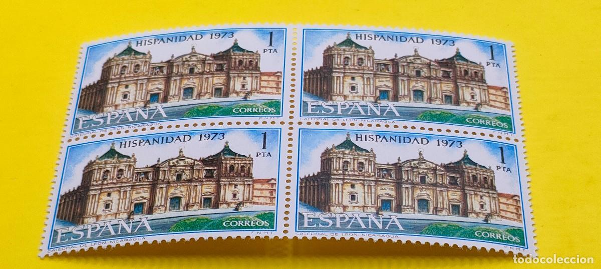 Sellos: Espa&ntilde;a 1973. Edifil 2154. Hispanidad. Catedral de Le&oacute;n. Nuevos. Bloque de 4