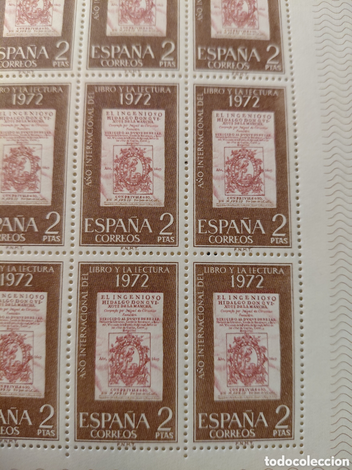 Sellos: Pliego 25x2 ptas a&ntilde;o internacional del libro 1972 - Foto 4