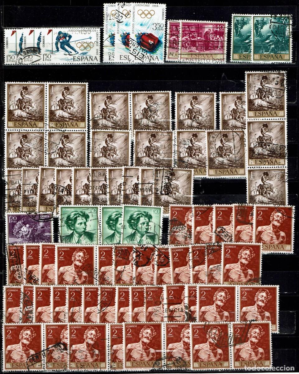 Sellos: SELECCION 36 SELLOS USADOS DE ESPA&Ntilde;A DEL A&Ntilde;O 1968
