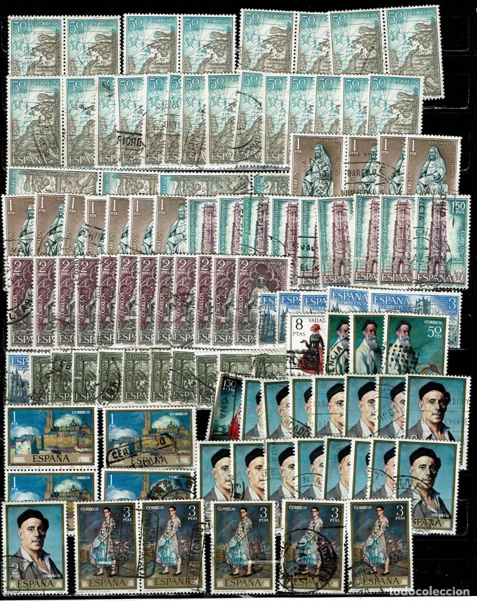 Sellos: SELECCI&Oacute;N DE 54 SELLOS USADOS DEL A&Ntilde;O 1971 DE ESPA&Ntilde;A