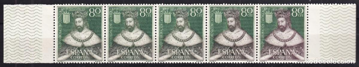Sellos: ESPA&Ntilde;A, 1963 EDIFIL N&ordm; 1522ef+1522 /**/, [A tres sellos les falta el color gris negruzco.]