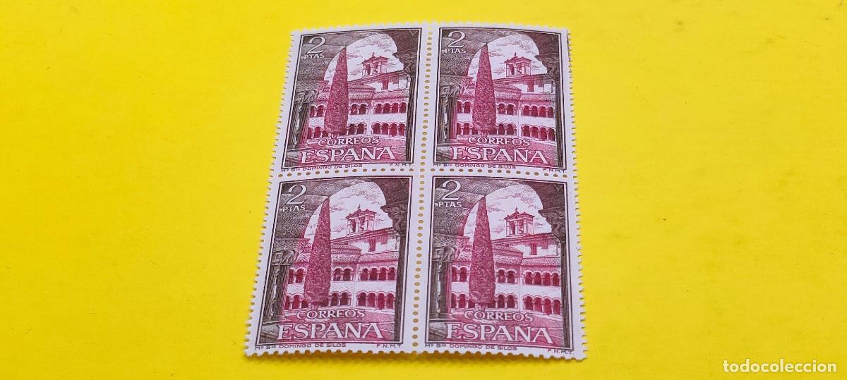 Sellos: Espa&ntilde;a 1973. Edifil 2159. Monasterio Santo Domingo de Silos. Vista interior. Nuevos. Bloque de 4