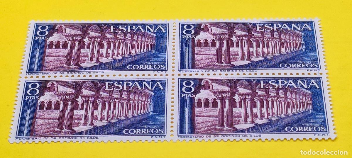 Sellos: Espa&ntilde;a 1973. Edifil 2160. Monasterio Santo Domingo de Silos. Claustro. Nuevos. Bloque de 4