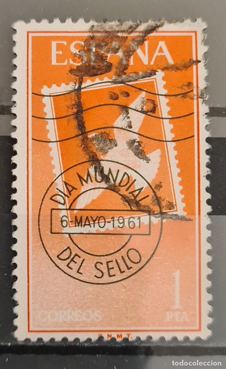 Stamps: Sello usado de Espa&ntilde;a 1961: D&iacute;a mundial del sello
