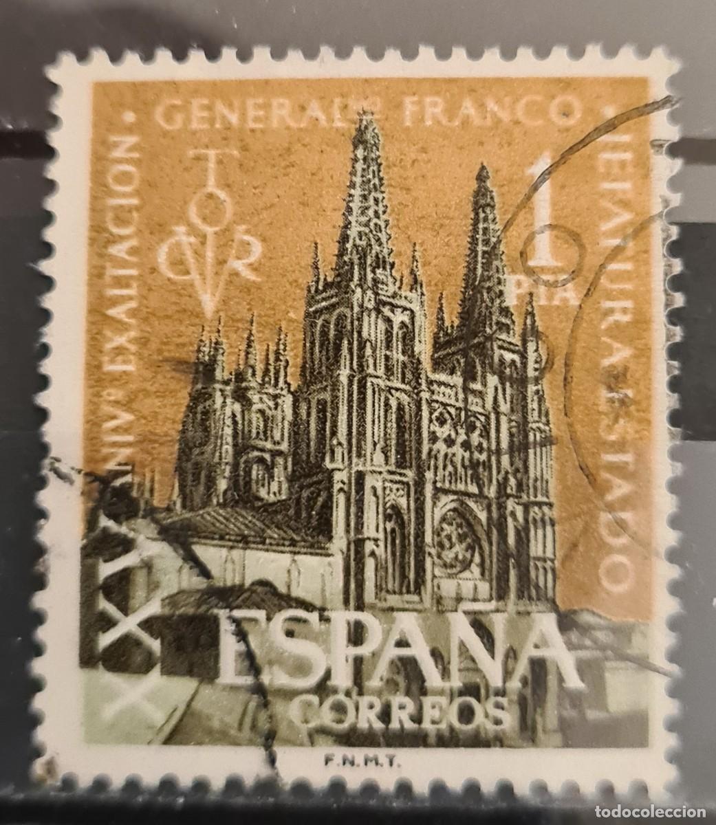 Francobolli: Sello usado de Espa&ntilde;a 1961: XXV aniversario de la investidura del General Francisco Franco
