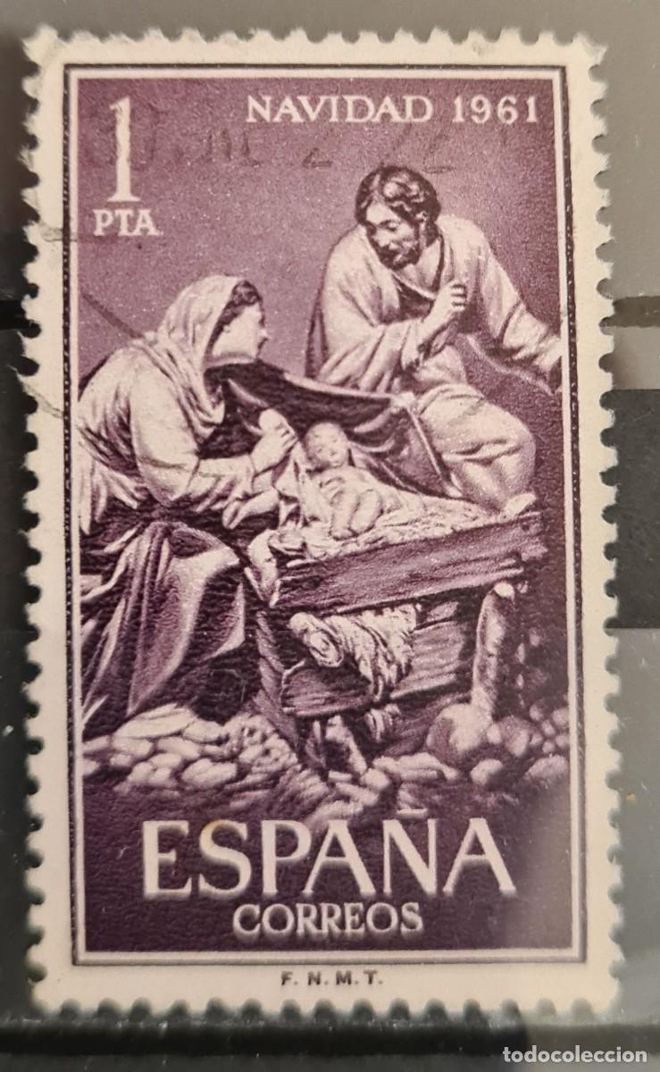 Sellos: Sello usado de Espa&ntilde;a 1961: Navidad - Foto 1