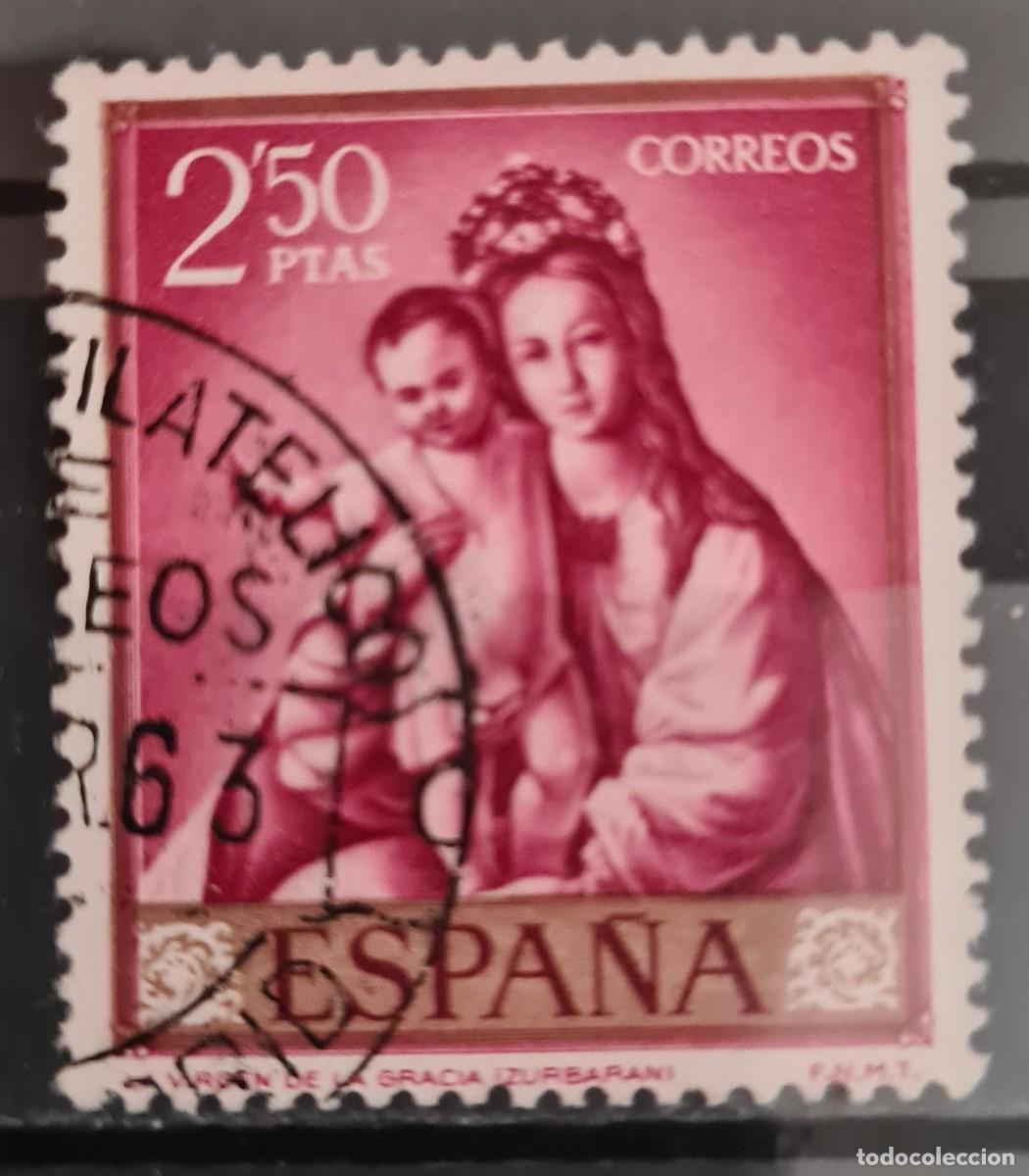 Sellos: Sello usado de Espa&ntilde;a 1962. D&iacute;a del sello: obras de Francisco Zurbar&aacute;n