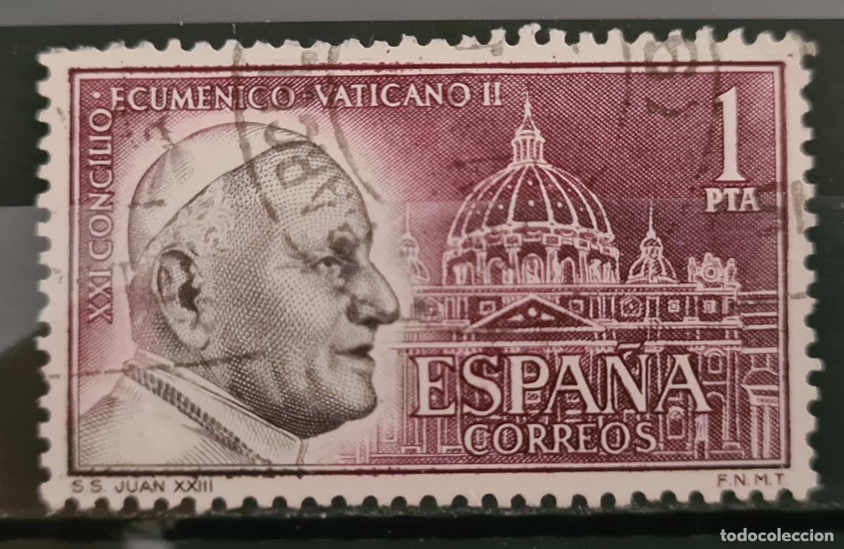 Sellos: Sello usado de Espa&ntilde;a 1962: Concilio Ecum&eacute;nico Vaticano II