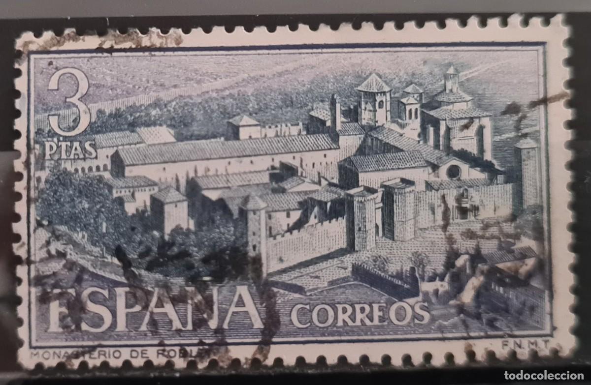 Sellos: Sello usado de Espa&ntilde;a 1963: Monasterio real de Santa Maria de Poblet