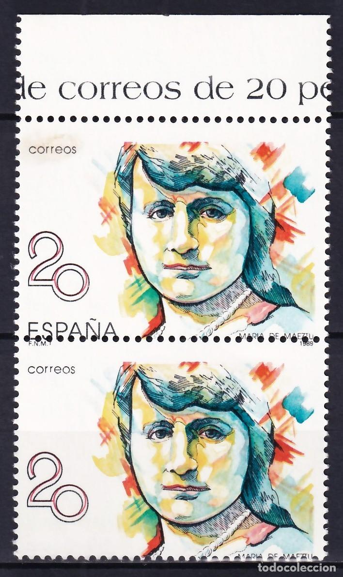 Sellos: ESPA&Ntilde;A, 1989 EDIFIL N&ordm; 2989dv, [Dentado horizontal desplazado.]