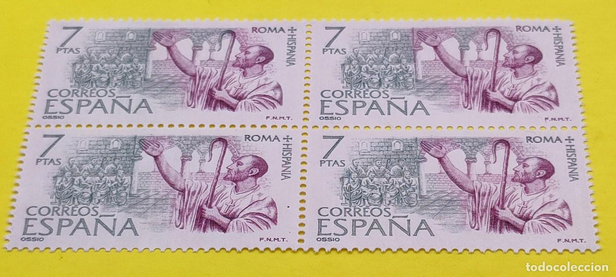 Sellos: Espa&ntilde;a 1974. Edifil 2189. Roma-Hispania. Ossio. Nuevos. Bloque de 4