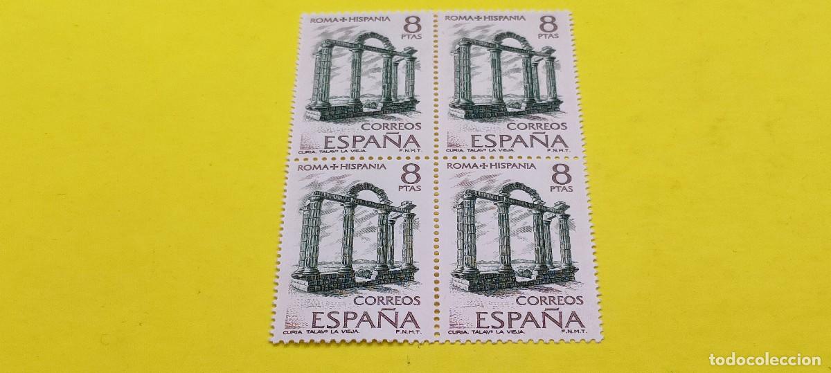 Sellos: Espa&ntilde;a 1974. Edifil 2190. Roma-Hispania. Curia de Talavera la Vieja. Nuevos. Bloque de 4