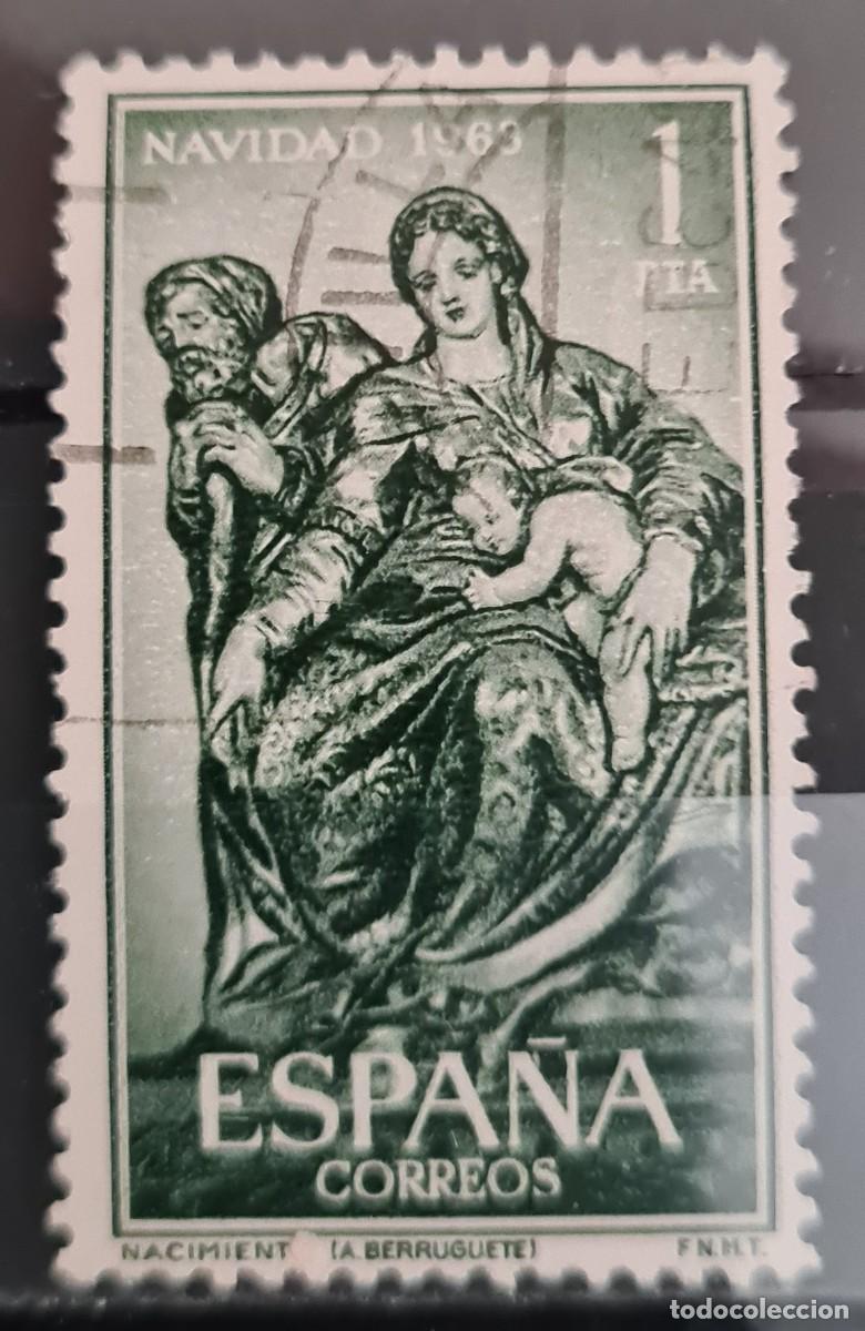 Stamps: Sello usado de Espa&ntilde;a 1963: Navidad