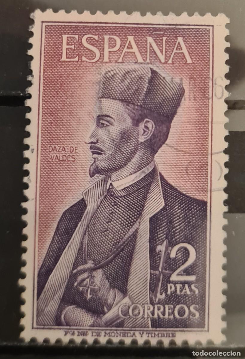 Sellos: Sello usado de Espa&ntilde;a 1966. Celebridades: Benito Daza de Valdes