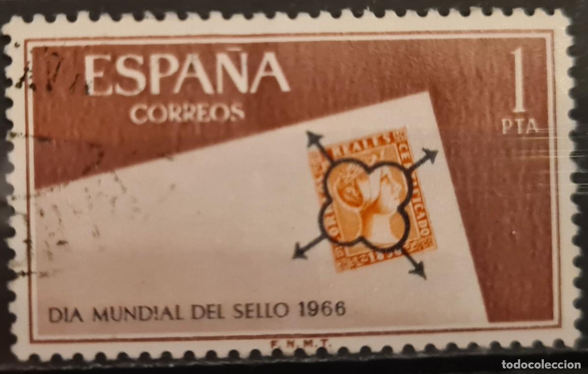 Sellos: Sello usado de Espa&ntilde;a 1966: D&iacute;a Mundial del Sello