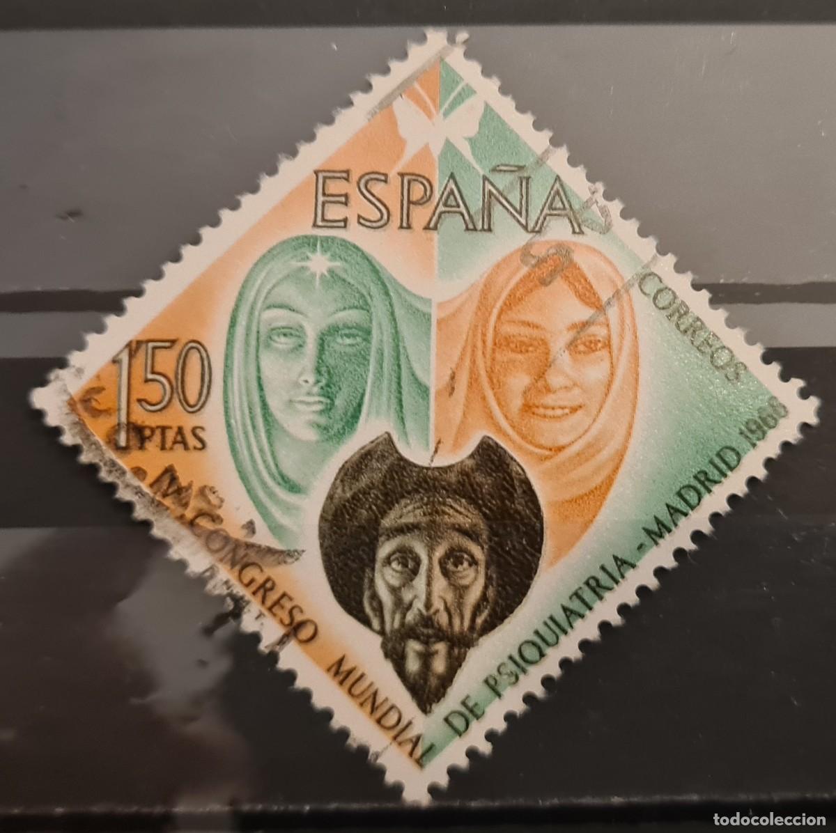 Sellos: Sello usado de Espa&ntilde;a 1966: IV Congreso Mundial de Psiquiatr&iacute;a