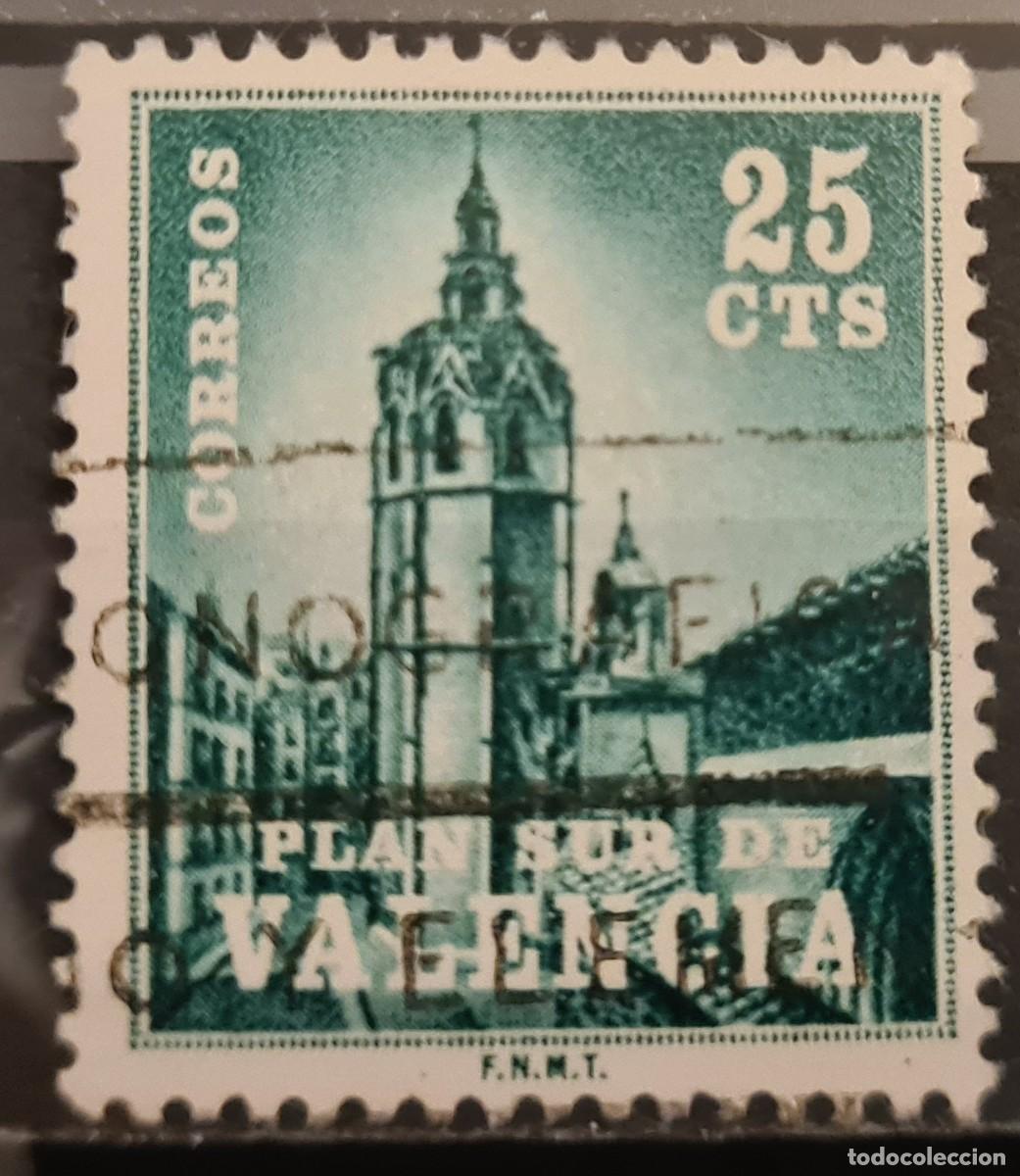 Sellos: Sello usado de Espa&ntilde;a 1966: Sobretasa obligatoria a favor de los siniestros de Valencia