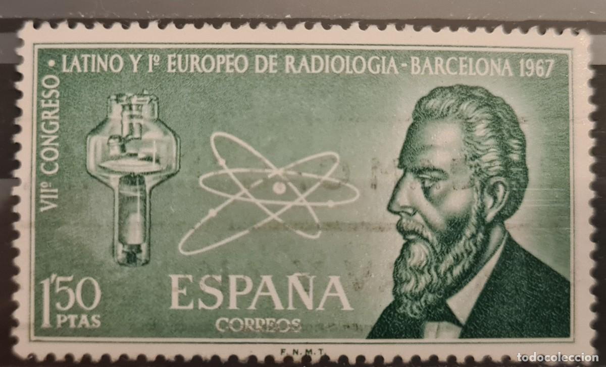 Sellos: Sello usado de Espa&ntilde;a 1967: VII Congreso latino y I Congreso europeo de radiolog&iacute;a