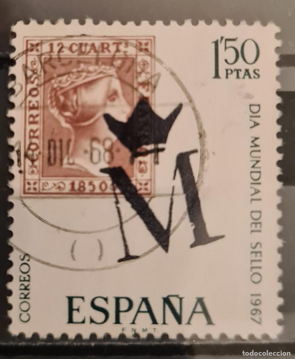 Sellos: Sello usado de Espa&ntilde;a 1967: D&iacute;a Mundial del Sello