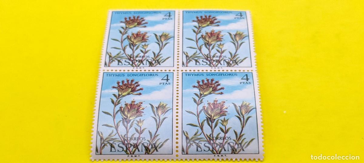 Sellos: Espa&ntilde;a 1974. Edifil 2222. Flora. Thymus longiflorus. Nuevos. Bloque de 4