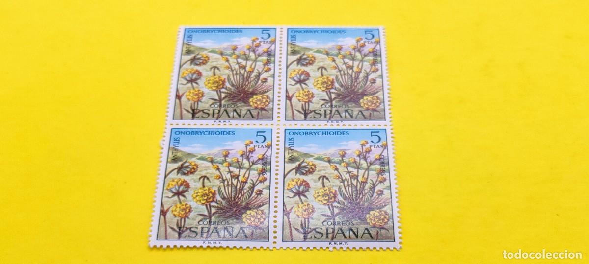 Sellos: Espa&ntilde;a 1974. Edifil 2223. Flora. Anthyllis onobrychioides. Nuevos. Bloque de 4