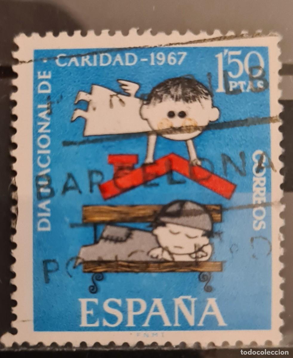 Sellos: Sello usado de Espa&ntilde;a 1967: D&iacute;a Nacional de la Caridad