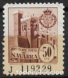 Sellos: Fiscales. Diputaci&oacute;n Foral de Navarra, 1960, Alemany n&ordm; 280 * * perforado JC