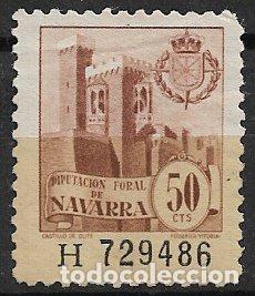 Sellos: Fiscales. Diputaci&oacute;n Foral de Navarra, 1956, Alemany n&ordm; 238 (*)