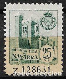Sellos: Fiscales. Diputaci&oacute;n Foral de Navarra, 1956, Alemany n&ordm; 237 (*)