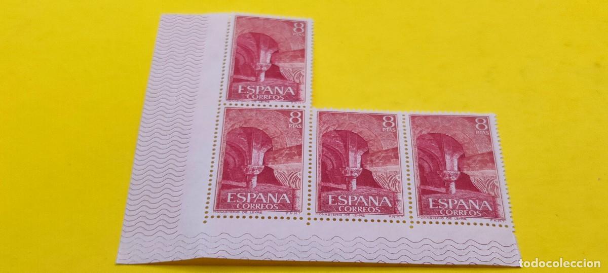Sellos: Espa&ntilde;a 1974. Edifil 2230. Monasterio de Leyre. Capiteles. Nuevos. Bloque de 4