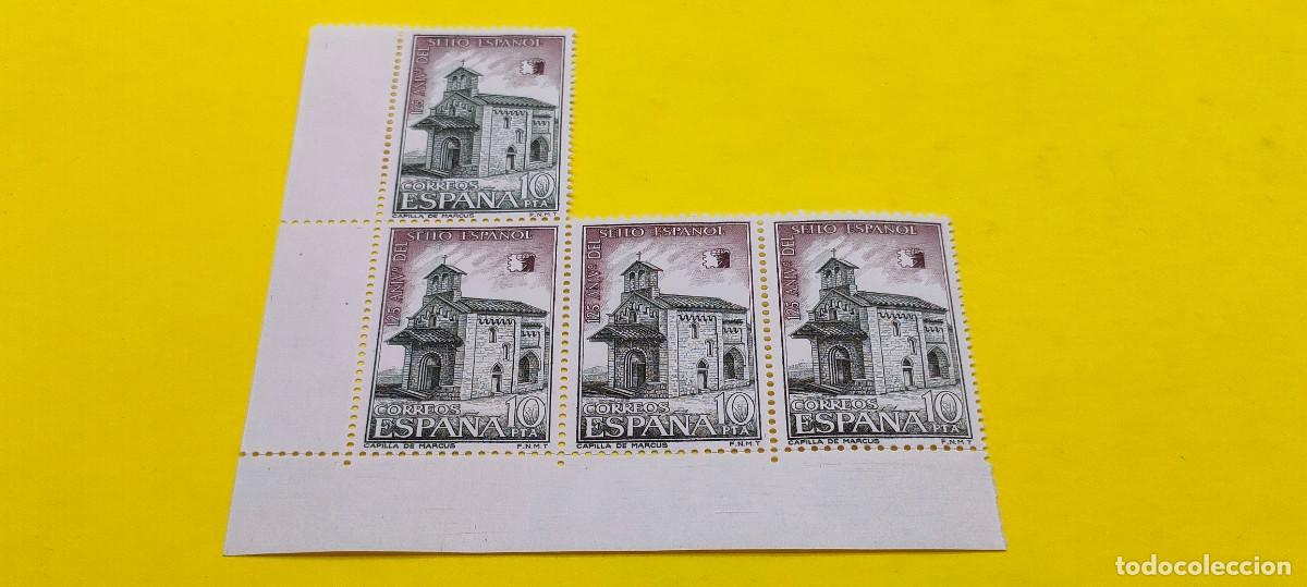 Sellos: Espa&ntilde;a 1975. Edifil 2235. 125 aniversario del sello espa&ntilde;ol. Capilla de Marc&uacute;s. Nuevos. Bloque de 4