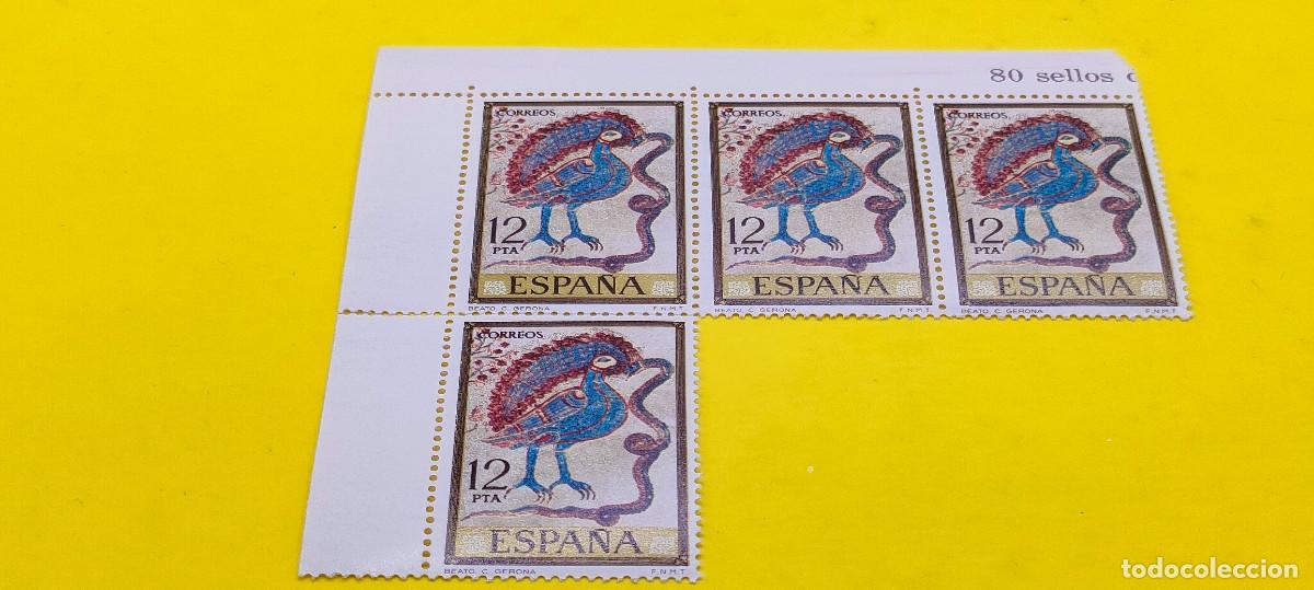Sellos: Espa&ntilde;a 1975. Edifil 2291. C&oacute;dices. Gerona. Nuevos. Bloque de 4