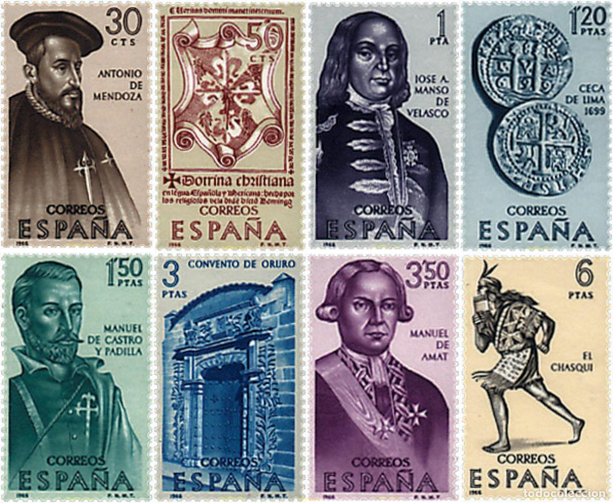 Sellos: 84641 MNH ESPA&Ntilde;A 1966 FORJADORES DE AMERICA