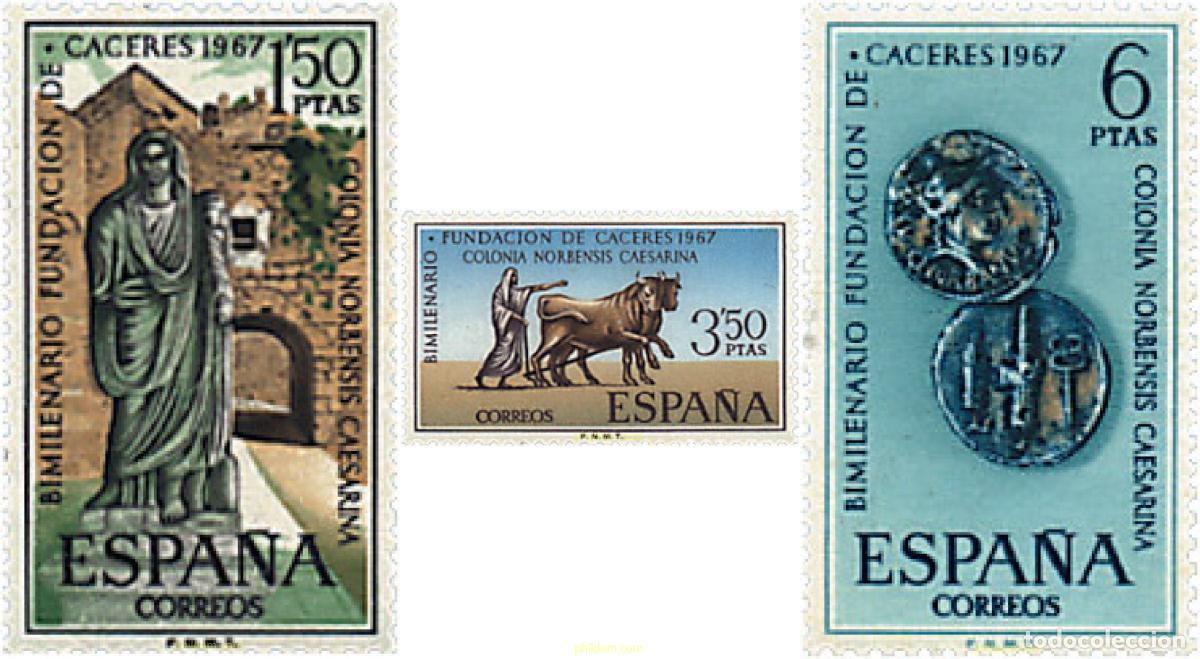 Sellos: 84674 MNH ESPA&Ntilde;A 1967 BIMILENARIO DE LA FUNDACION DE CACERES