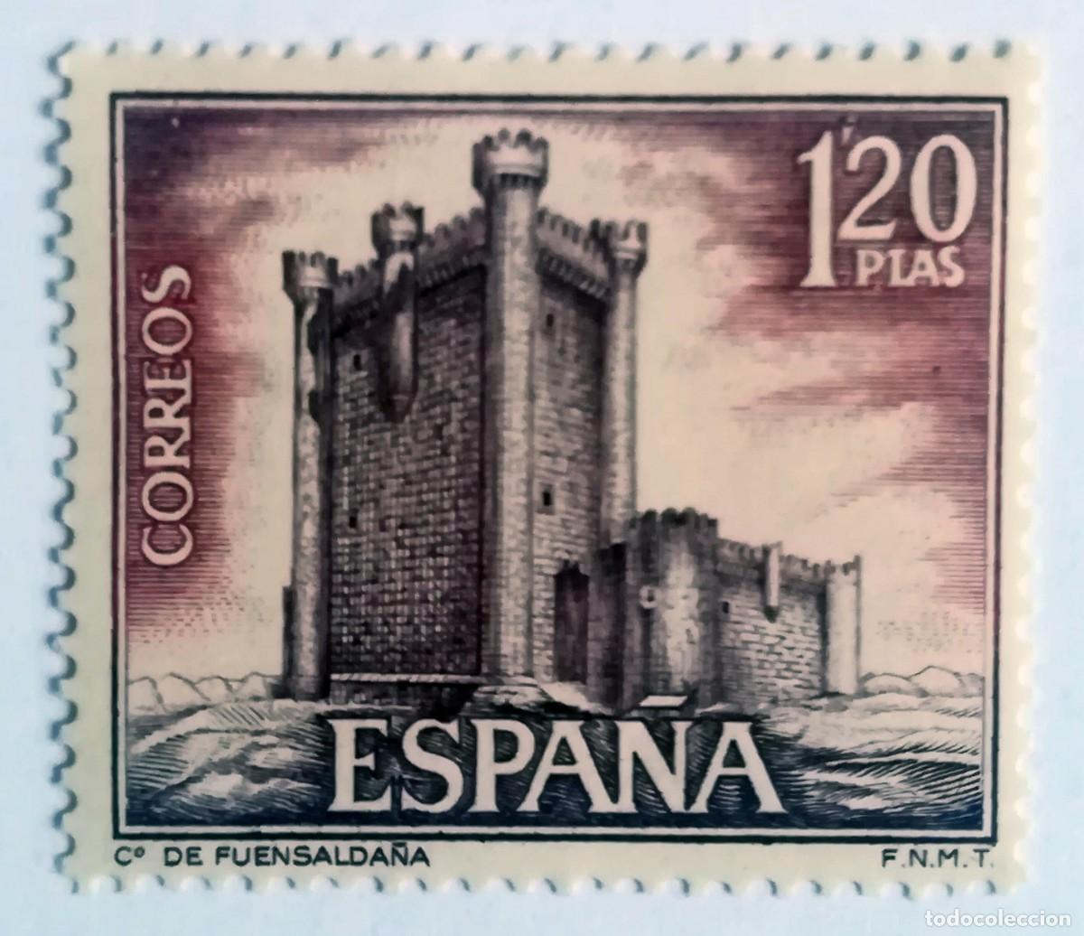 Sellos: Castillo de Fuensalda&ntilde;a. Valladolid. Edifil N&ordm; 1881. A&ntilde;o 1968.