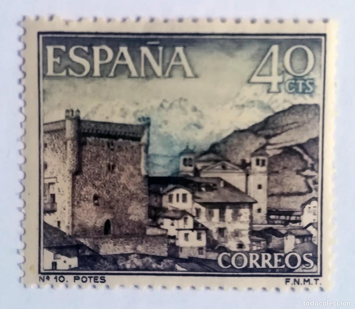 Sellos: Paisajes y monumentos N&ordm; 10. Potes, Cantabria. Edifil: 1541