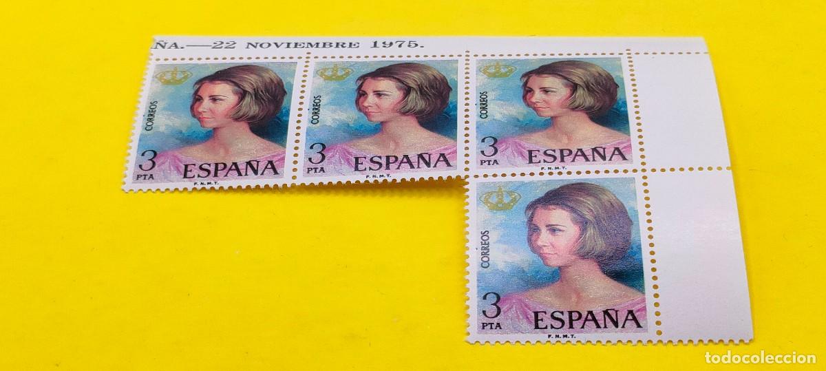 Sellos: Espa&ntilde;a 1975. Edifil 2303. Do&ntilde;a Sof&iacute;a. Reina de Espa&ntilde;a. Nuevos. Bloque de 4