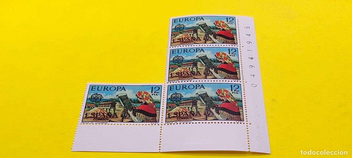Sellos: Espa&ntilde;a 1976. Edifil 2317. Europa-CEPT. Encaje de Camari&ntilde;as. Nuevos. Bloque de 4