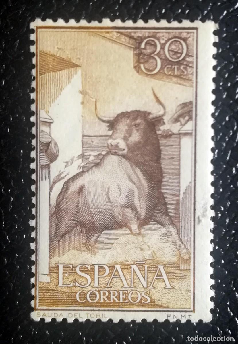 Sellos: Serie Fiesta Nacional. Tauromaquia. Salida del toril. 1960. Edifil 1257.