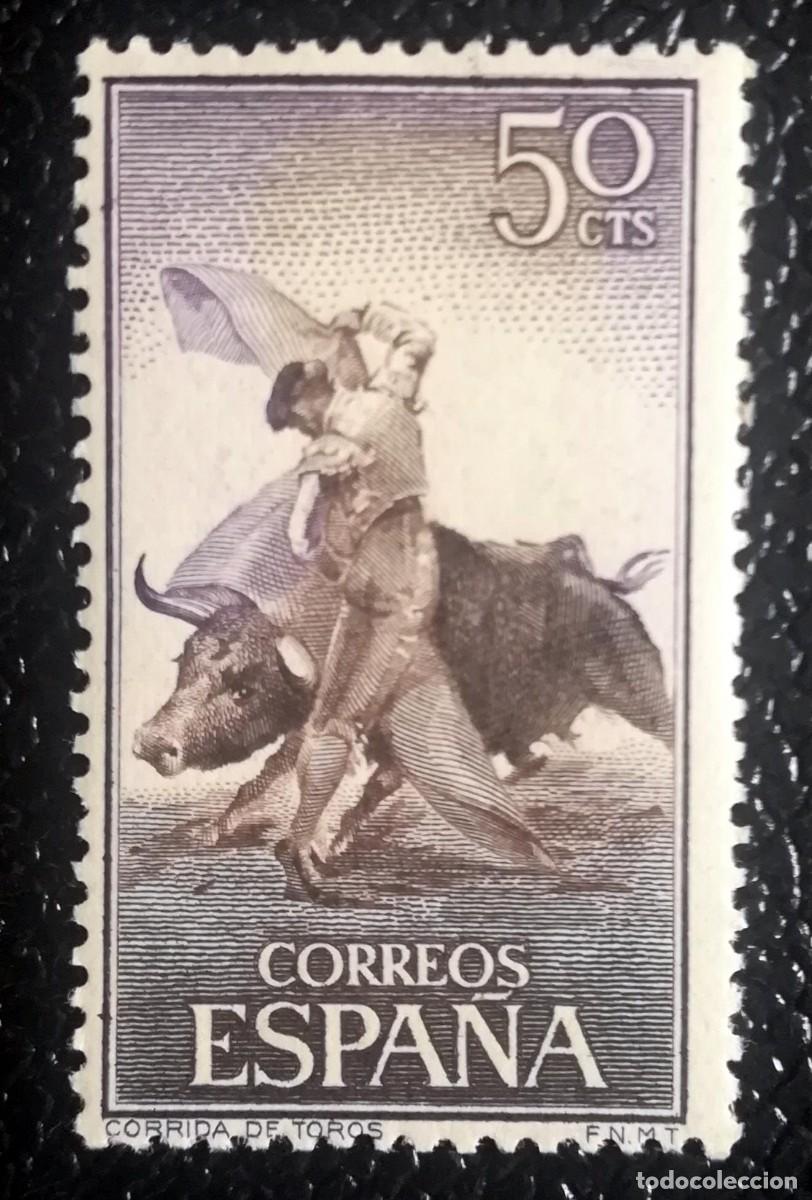 Sellos: Serie Fiesta Nacional. Tauromaquia. Corrida de toros. 1960. Edifil 1258.