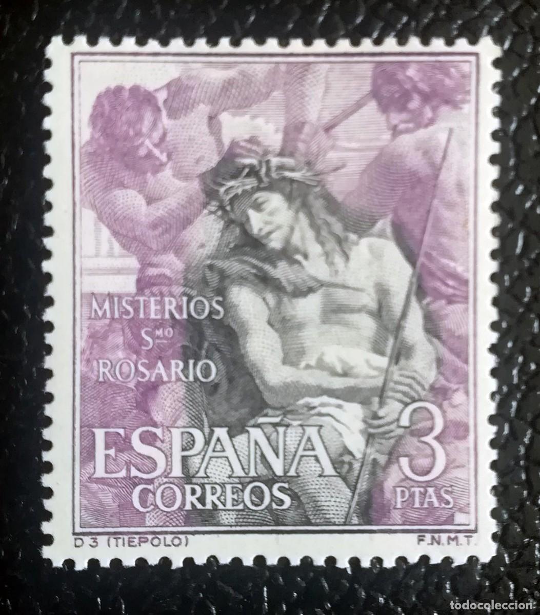 Sellos: Misterios del Santo Rosario. La coronaci&oacute;n de espinas (Giovanni Battista Ti&eacute;polo). Edifil 1470.