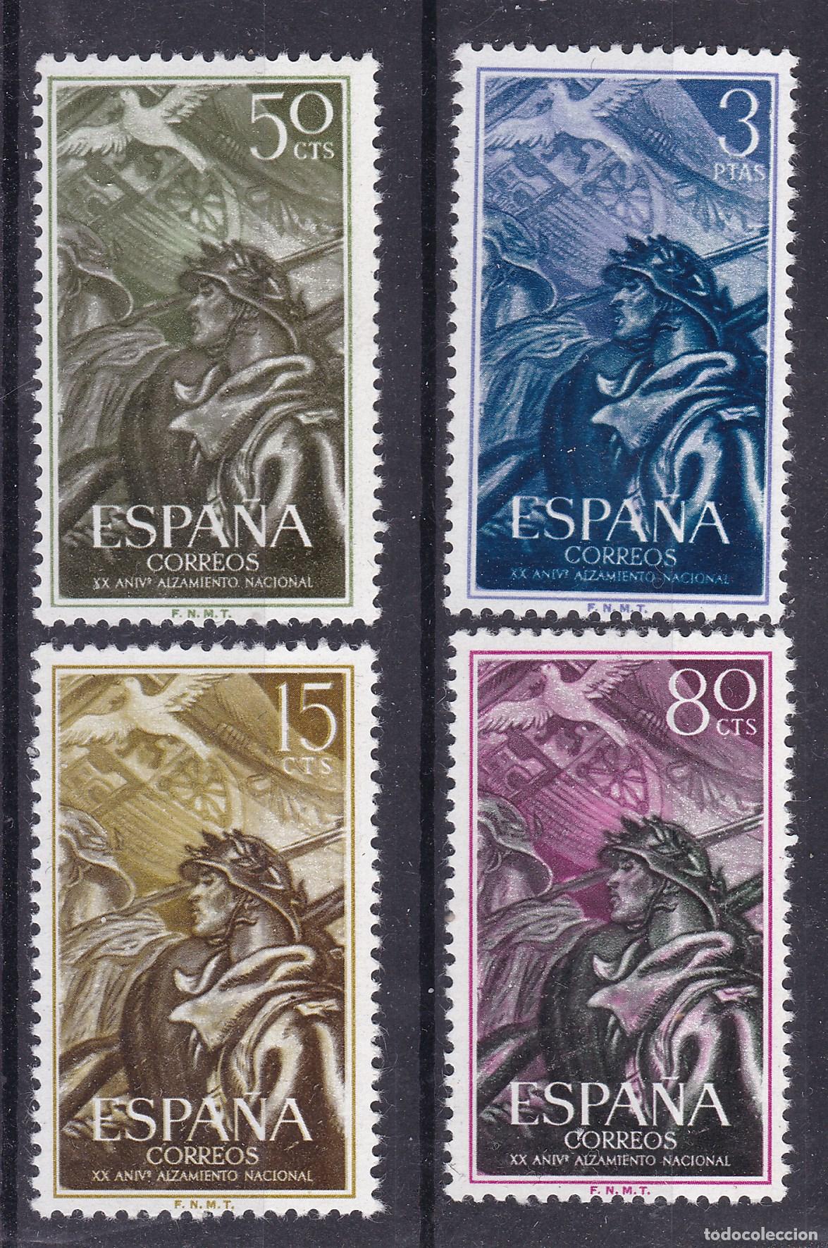 Sellos: FC-95- ALZAMIENTO Edifil 1187/90 Nuevos ** Sin Fijasellos