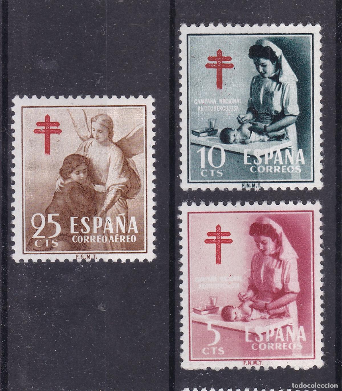 Sellos: FC-95- TUBERCULOSOS 1953 Edifil 1121/23 Nuevos ** Sin Fijasellos