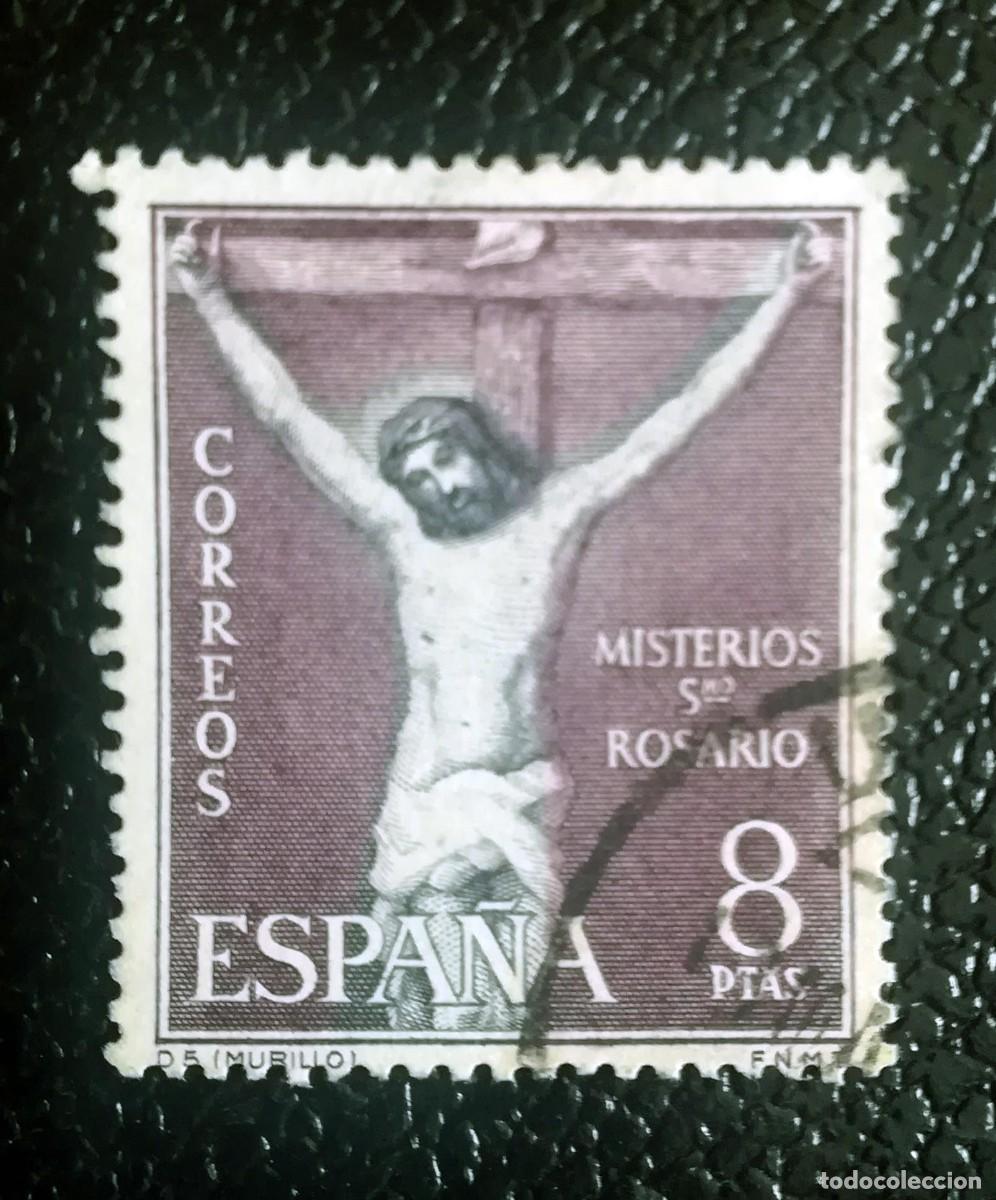 Sellos: Serie Misterios del Santo Rosario. Crucifixi&oacute;n (Murillo). Edifil 1472