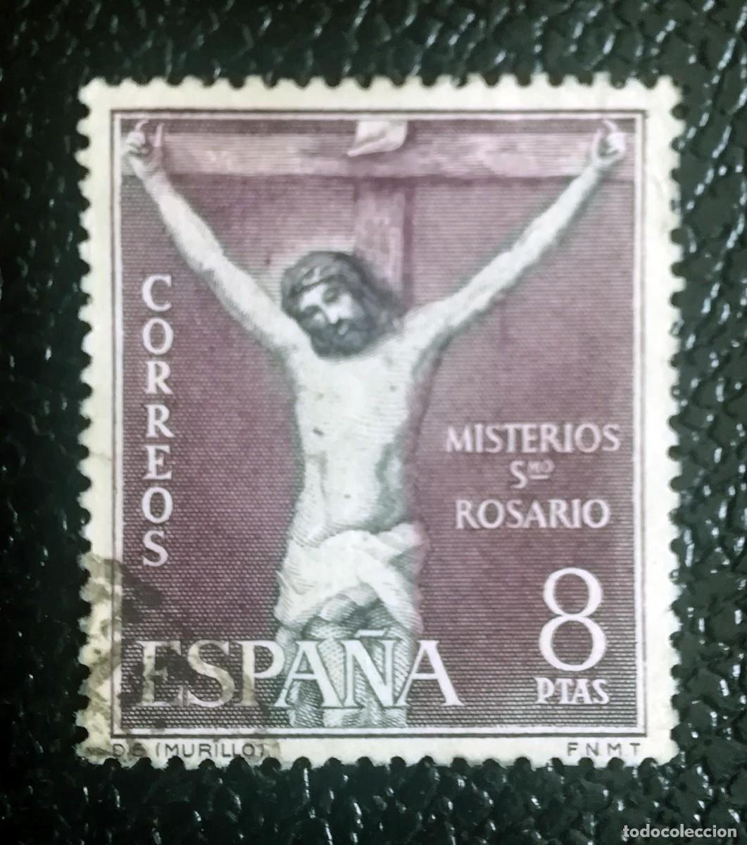 Sellos: Serie Misterios del Santo Rosario. Crucifixi&oacute;n (Murillo). Edifil 1472